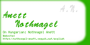 anett nothnagel business card